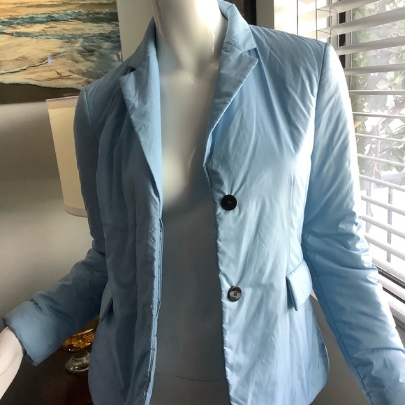 Theory Light Blue Puffer Blazer - Picture 2 of 6